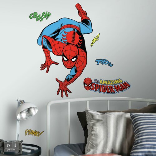 Marvel Enterprises Classic Spider-Man Comic Peel and Stick Wall Decal